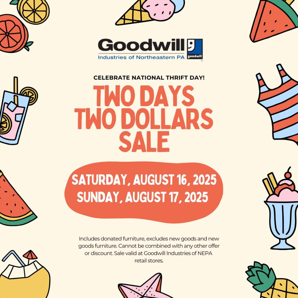 Graphic describing Two Days Two Dollars sale