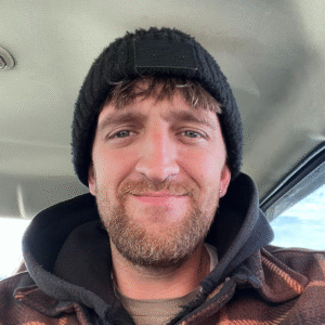 Male sitting in a truck